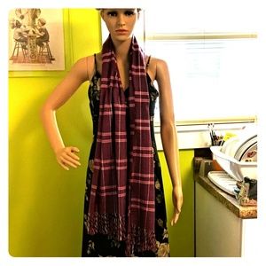 Purple Fringe Scarf